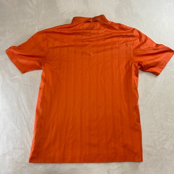 Nike FIT DRY-Tiger Woods Collection Golf Polo Large Orange Button Up Shirt L - Picture 7 of 10